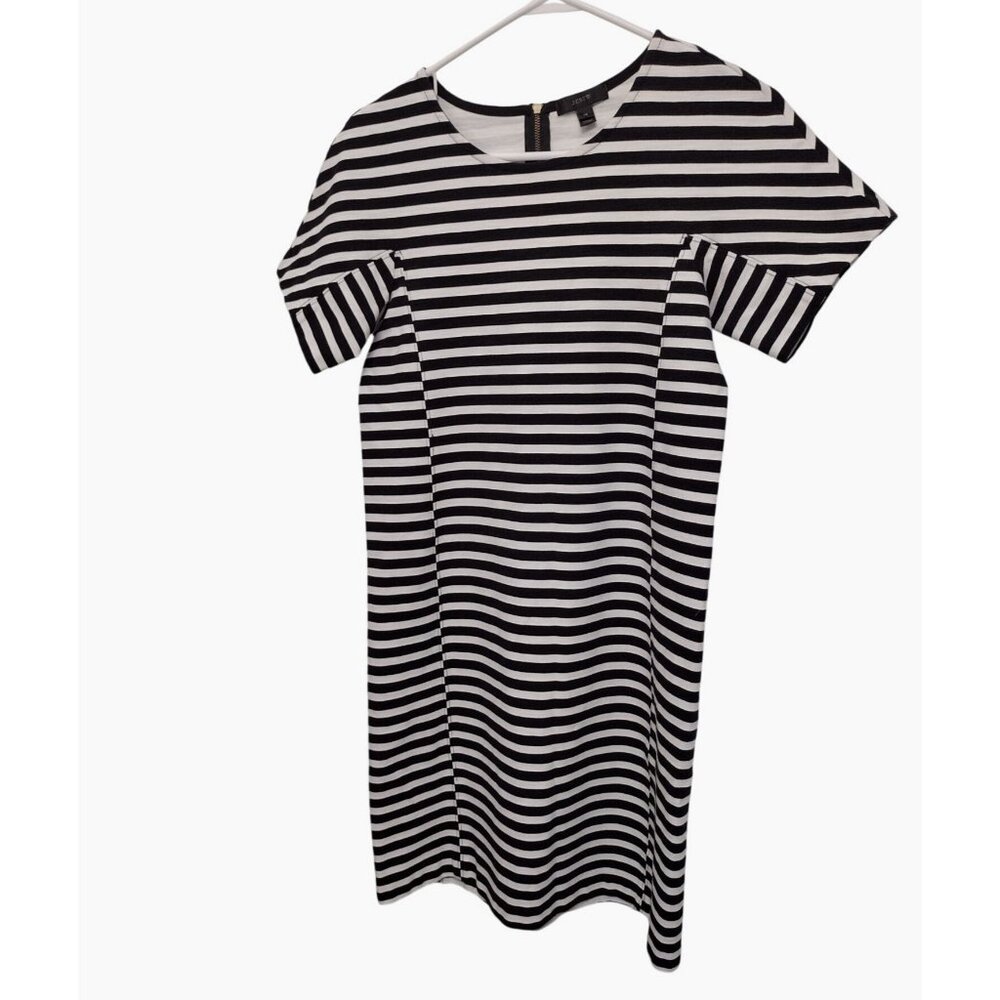 J. Crew XS Black & White Striped Dress